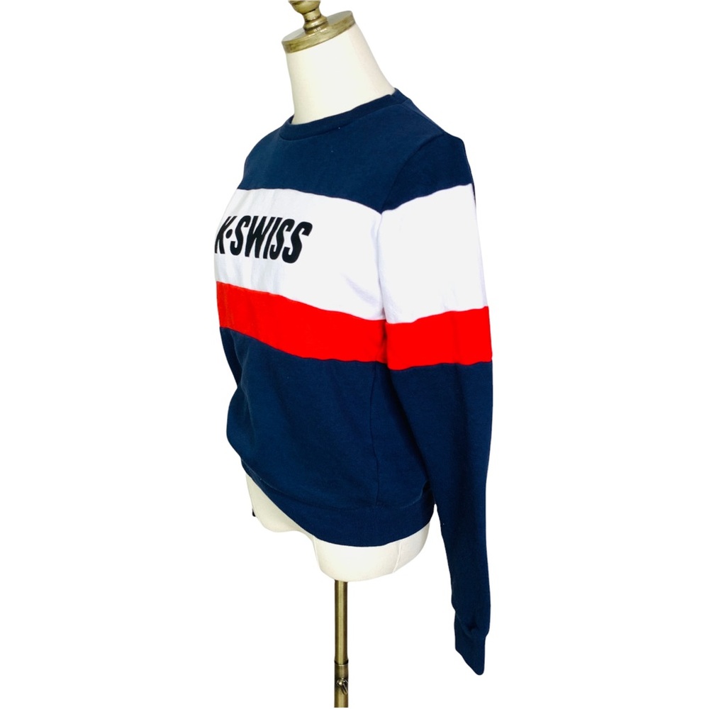 K Swiss Pullover Colorblock Sweater SMALL 2962 - Picture 5 of 6